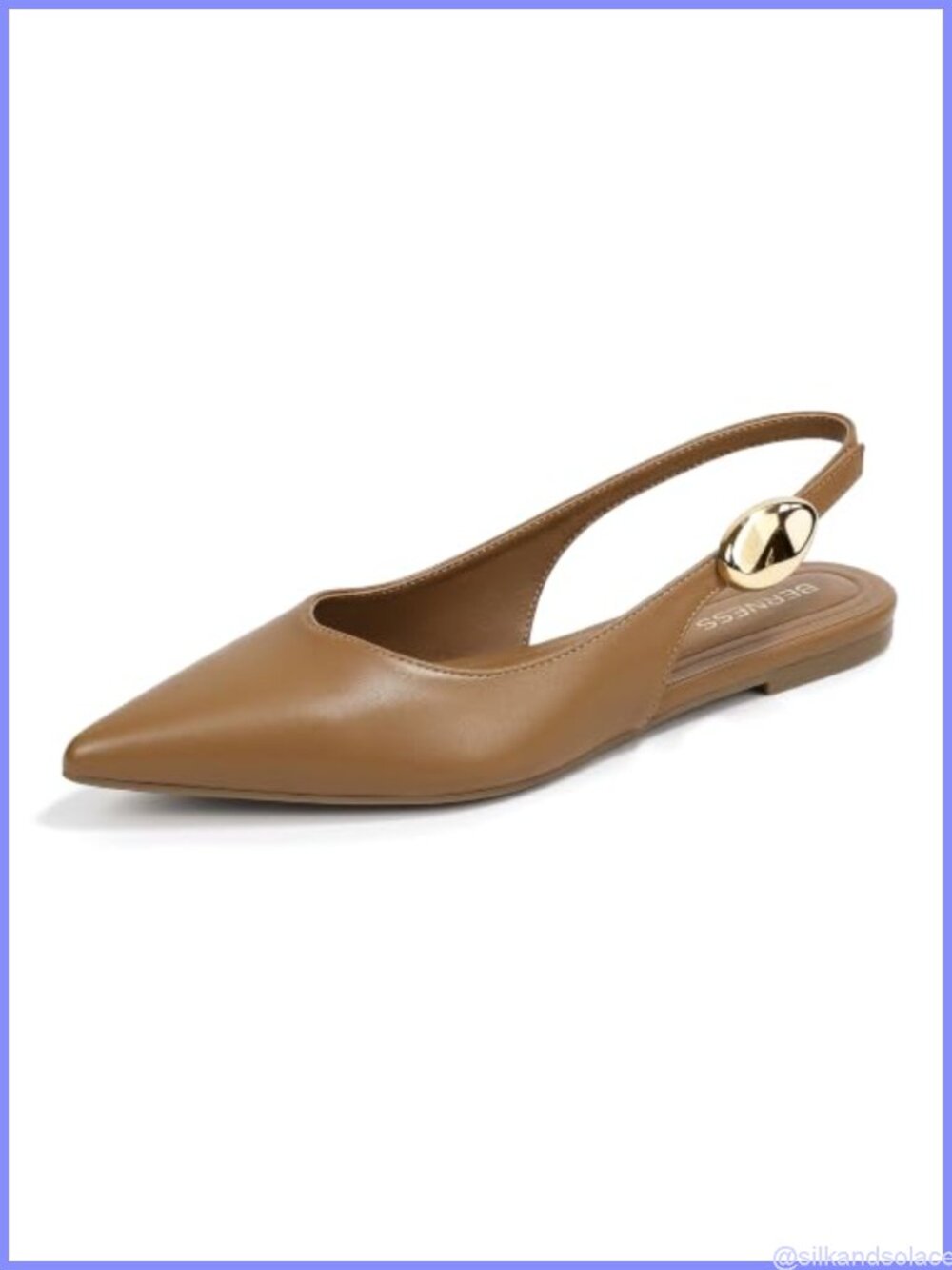 Berness Women's Slingback Flats Pointed Toe Slip-On Dress Shoes